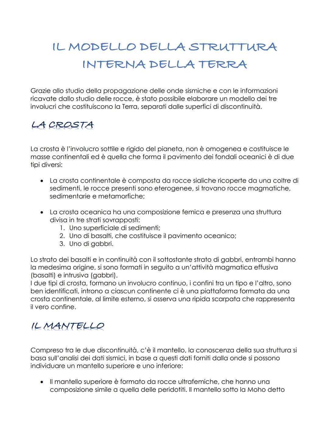COME SI STUDIA L'INTERNO DELLA
TERRA
IL METODO
Non esistono metodi che permettono ai geologia di osservare i materiali che
compongono le zon
