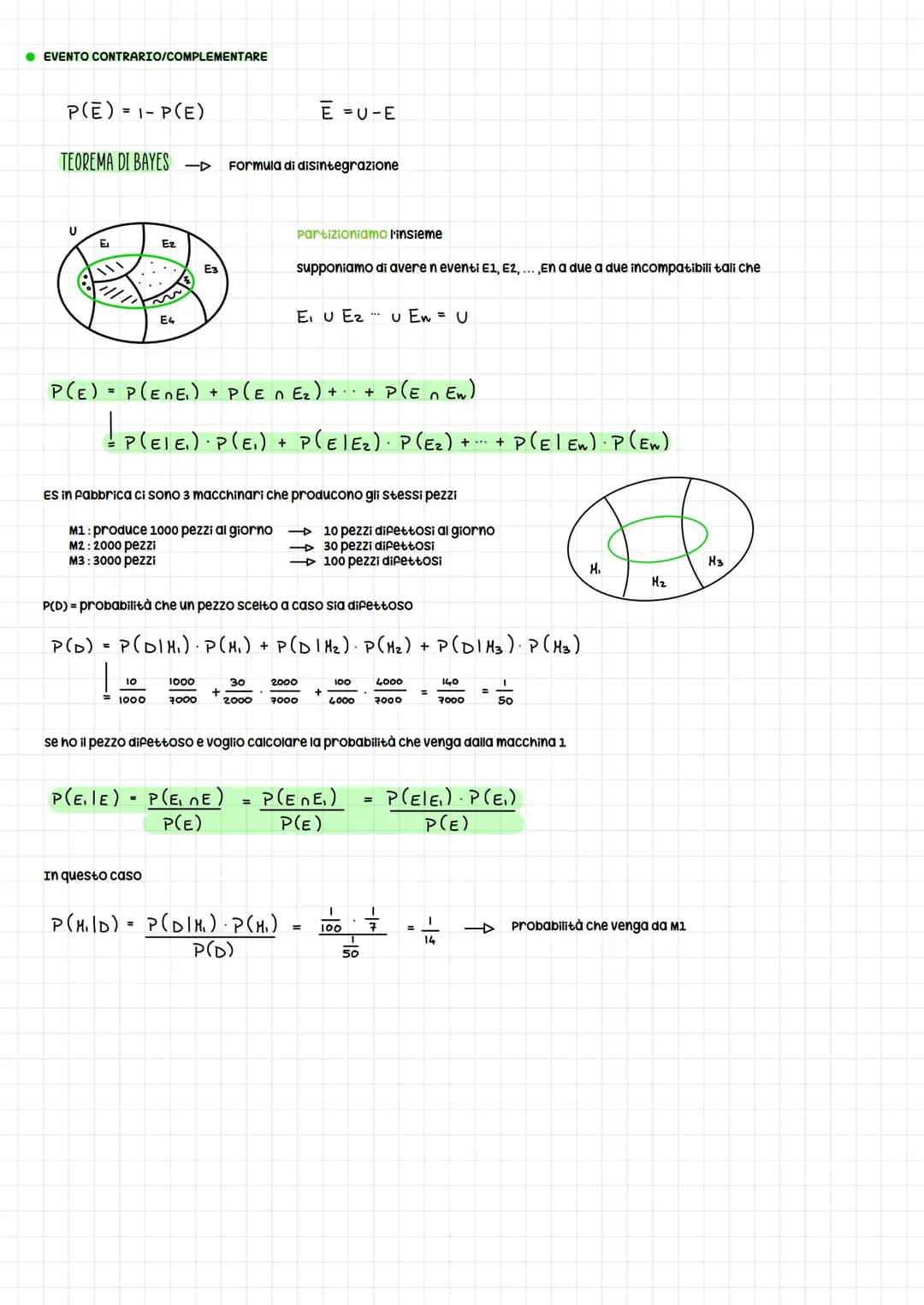 Probabilita
P=
Eventi favorevoli
Eventi possibili
U = insieme dei possibili risultati
Evento (E)= qualunque sottoinsieme di U
●EU
0 P(E) ≤ 1