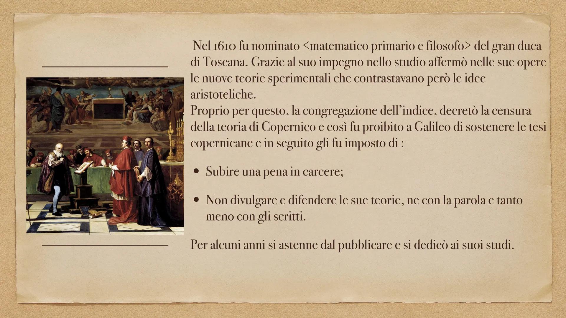 Galileo Galilei BIOGRAFIA
Galileo Galilei nacque a Pisa nel 1564 da un' antica
famiglia Fiorentina. Nonostante il padre gli diede
un' educaz