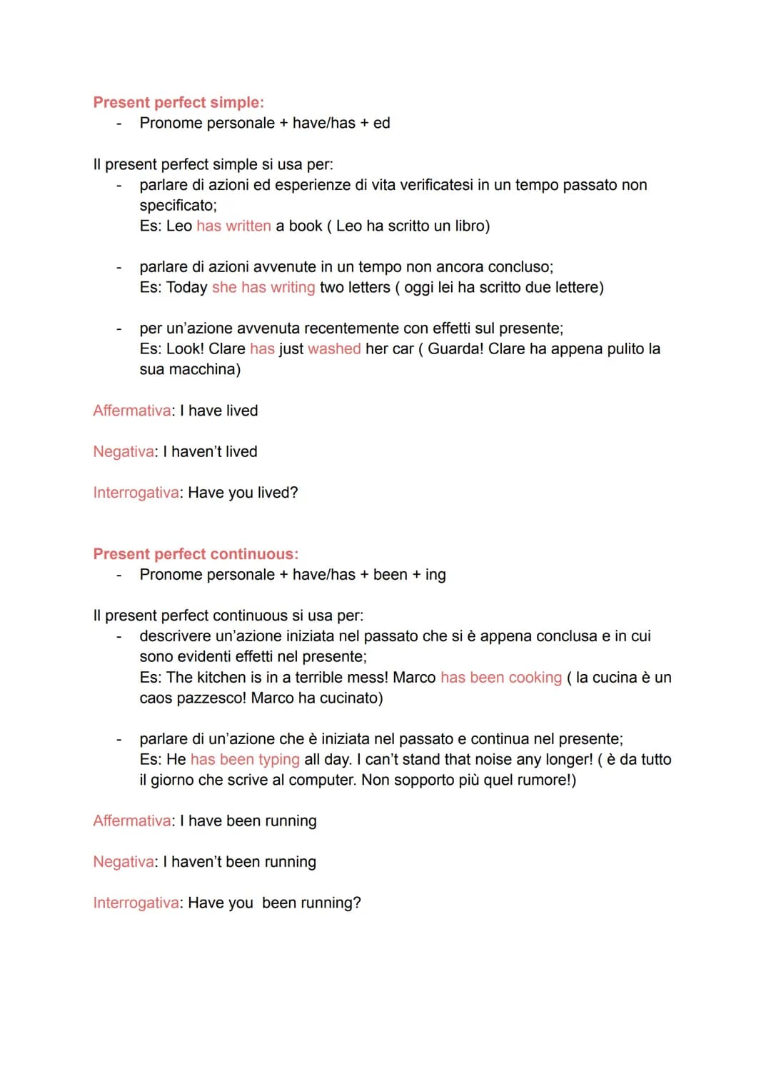 Past simple:
Il past simple si usa per:
Schema verbi
descrivere azioni passate definitivamente concluse;
Es: The film stared at 9.00
parlare