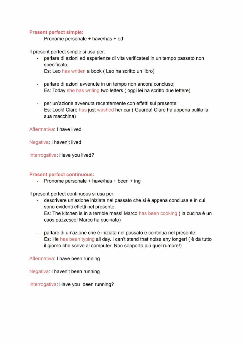 Past simple:
Il past simple si usa per:
Schema verbi
descrivere azioni passate definitivamente concluse;
Es: The film stared at 9.00
parlare