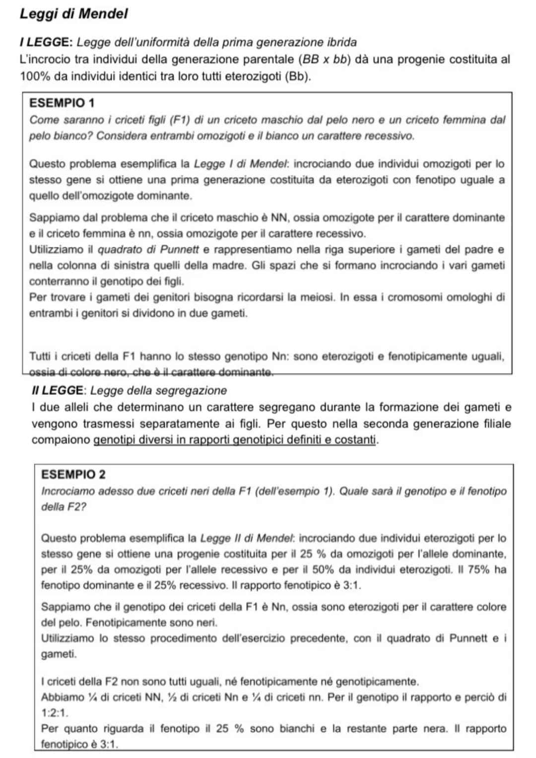 Le leggi di Mendel Leggi di Mendel
I LEGGE: Legge dell'uniformità della prima generazione ibrida
L'incrocio tra individui della generazione 