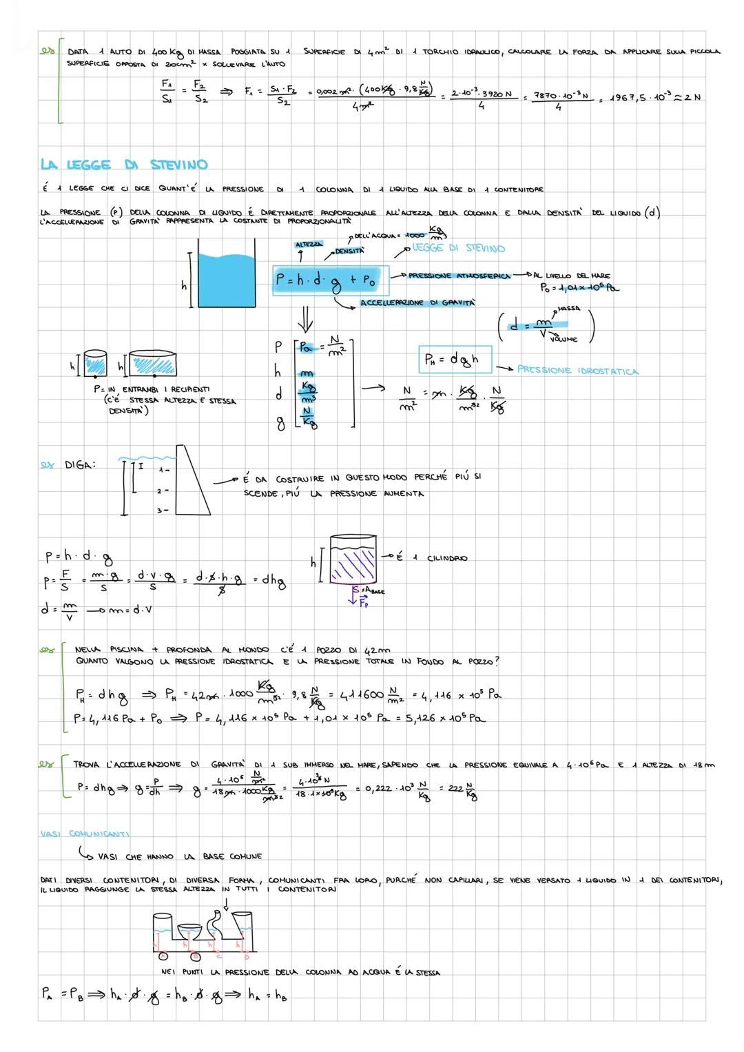 FLUIDO STATICA SI OCCUPA DELLE SITUAZIONI NELLE QUALI + FLUIDO É IN EQUILIBRIO
I UGUIDI E I GAS X FORMA E VOLUME SONO DA
LA PRESSIONE
(FORZA