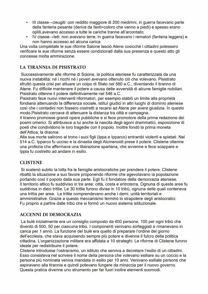 lezione del 10/02/23
L'ORIGINI DI ATENE
I suoi abitanti erano di origine ionica e la città sorgeva a poca distanza dal mare, poiché si
trova