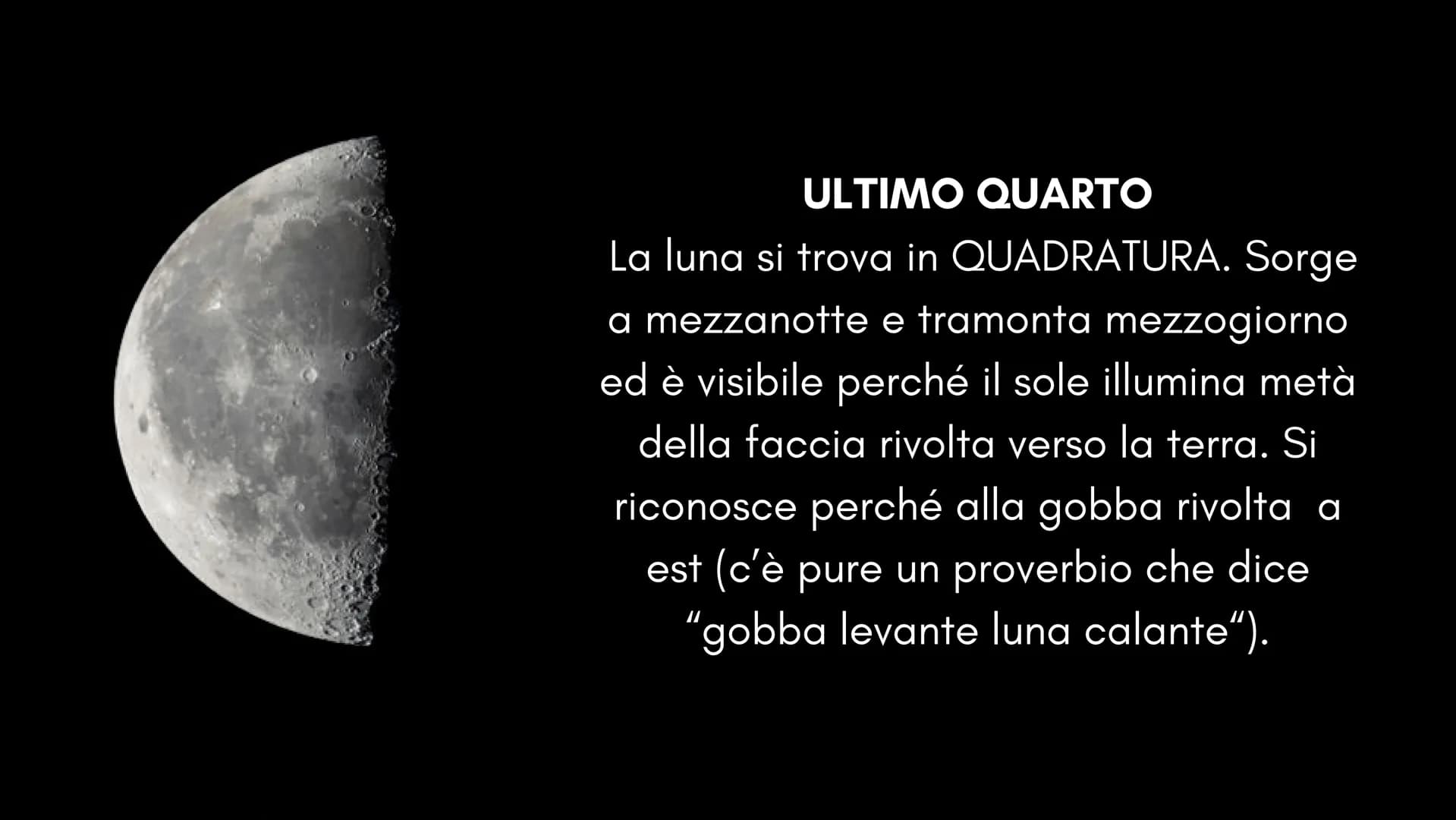 Luna
/lūna/
l'unico satellite naturale della
Terra, illuminata dal sole.
che da sempre è stato oggetto di
ispirazione per cantanti e poeti C