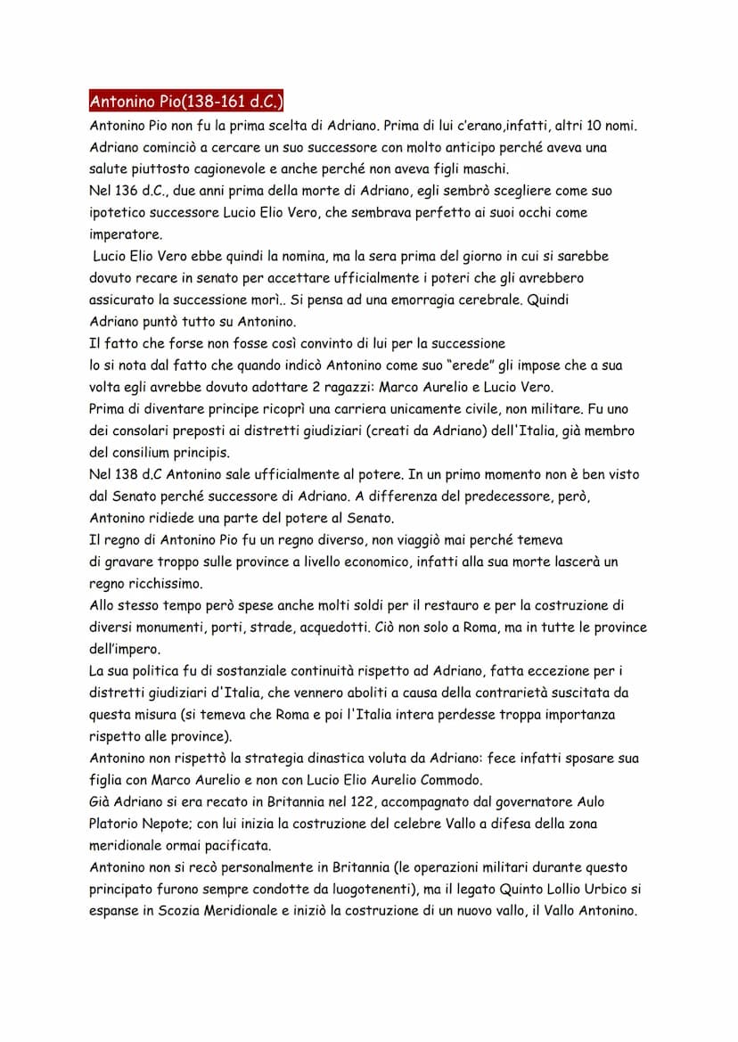 Domiziano(81-96 d.C.)
A differenza di suo padre e di suo fratello, Domiziano non venne visto di buon occhio
dagli storici. Questo perché ven