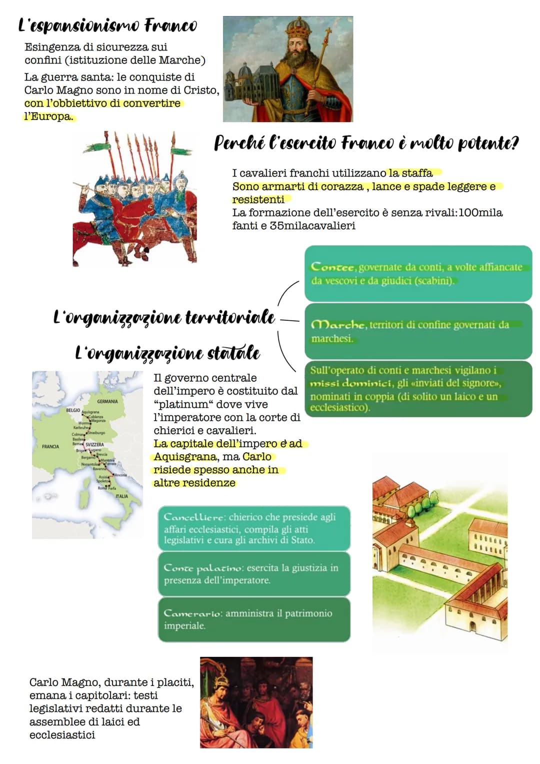 (6
L'impero di Carlo Magno
(742-814)
Figlio di Pipino III fratello di
Carlomanno.
Secondo lo storico
Eginardo:
Fonda l'impero carolingio Car