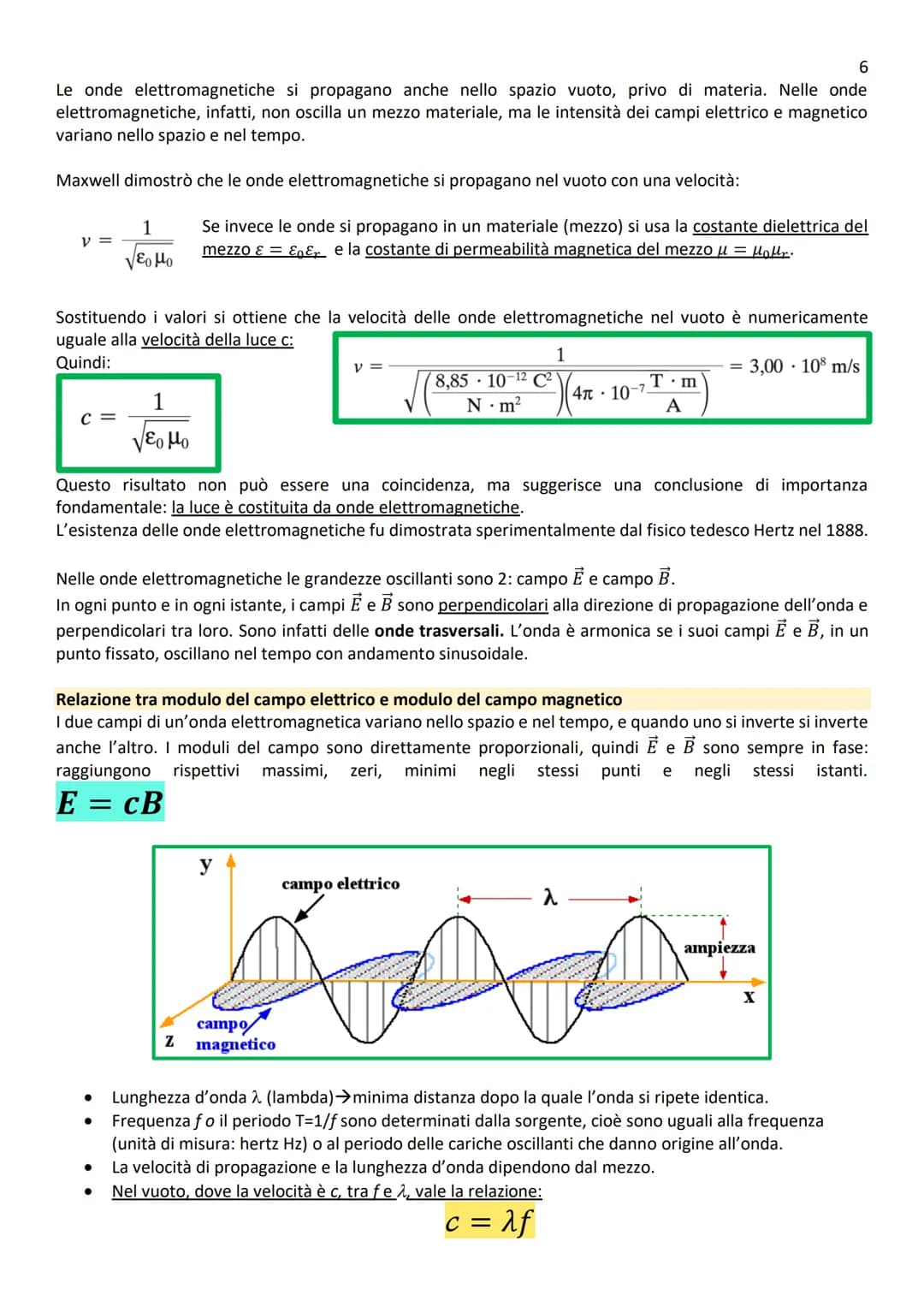 Equazioni di Maxwell e onde elettromagnetiche.
Nel 1873 il fisico scozzese James Clerk Maxwell pubblica il Trattato sull'elettromagnetismo (