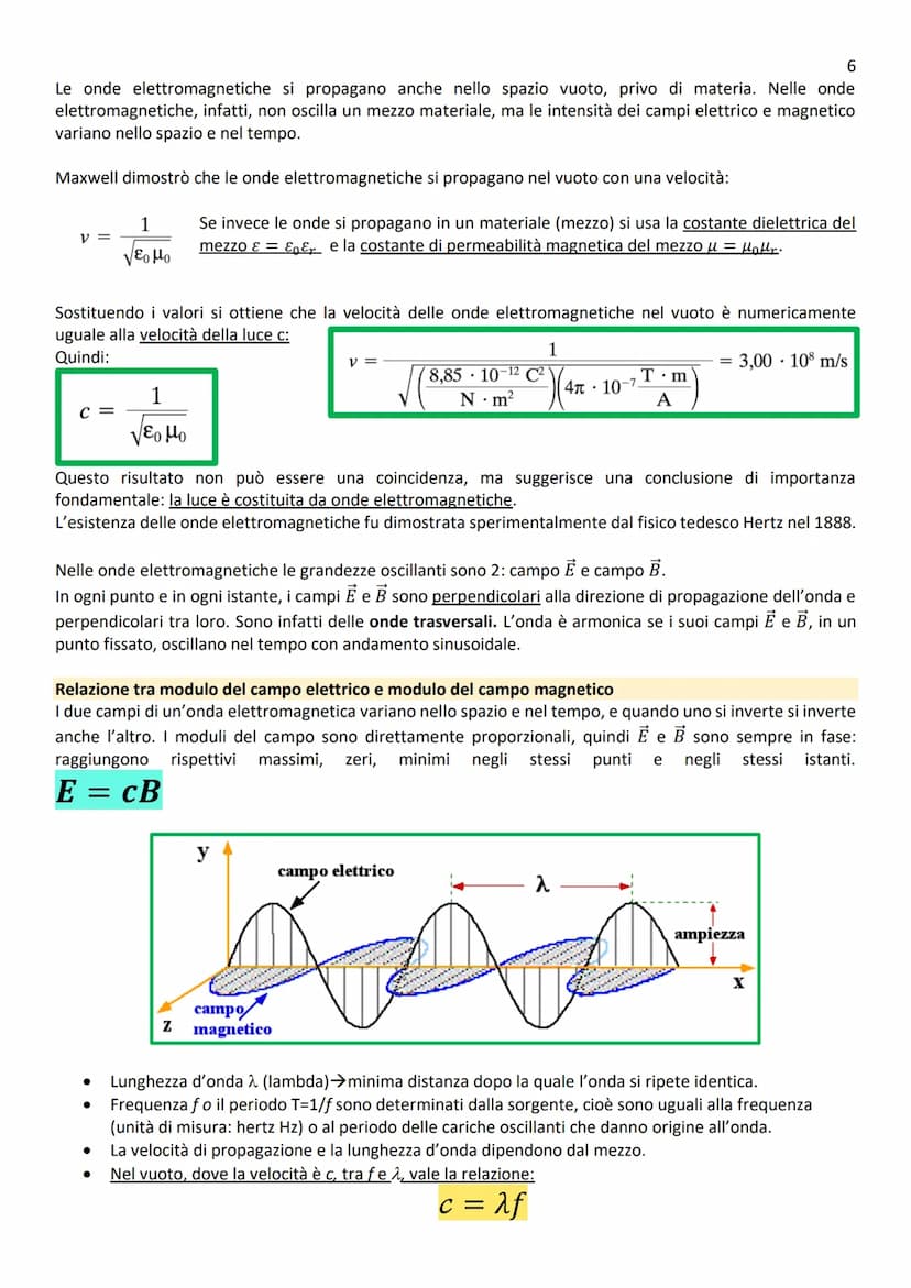 Equazioni di Maxwell e onde elettromagnetiche.
Nel 1873 il fisico scozzese James Clerk Maxwell pubblica il Trattato sull'elettromagnetismo (
