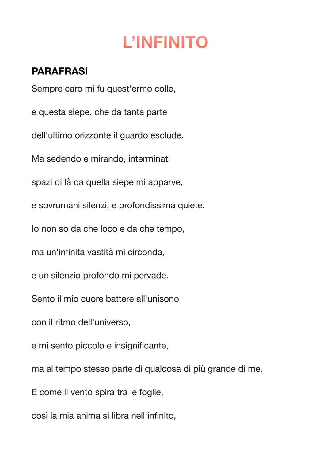 L'INFINTO - GIACOMO LEOPARDI
