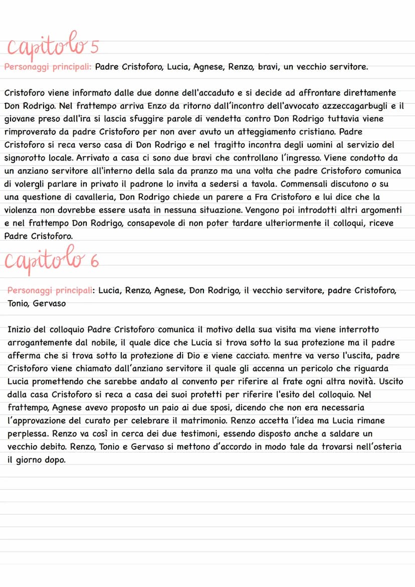 capitolo 1
Personaggi principali: Don Abbondio, i bravi di Don Rodrigo, Perpetua
Il romanzo inizia con la descrizione dei luoghi in cui si s
