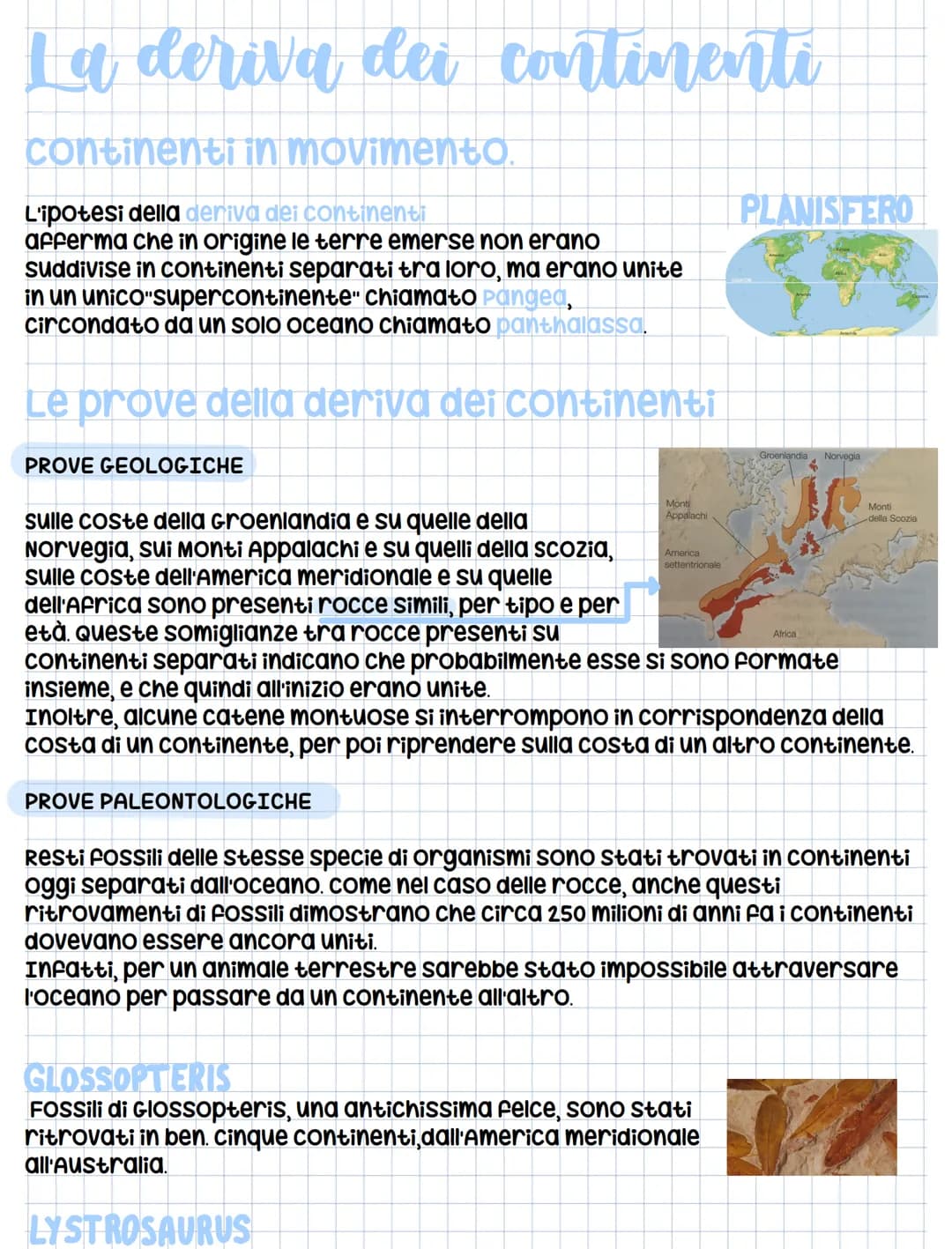 La deriva dei continenti
continenti in movimento.
L'ipotesi della deriva dei continenti
afferma che in origine le terre emerse non erano
sud