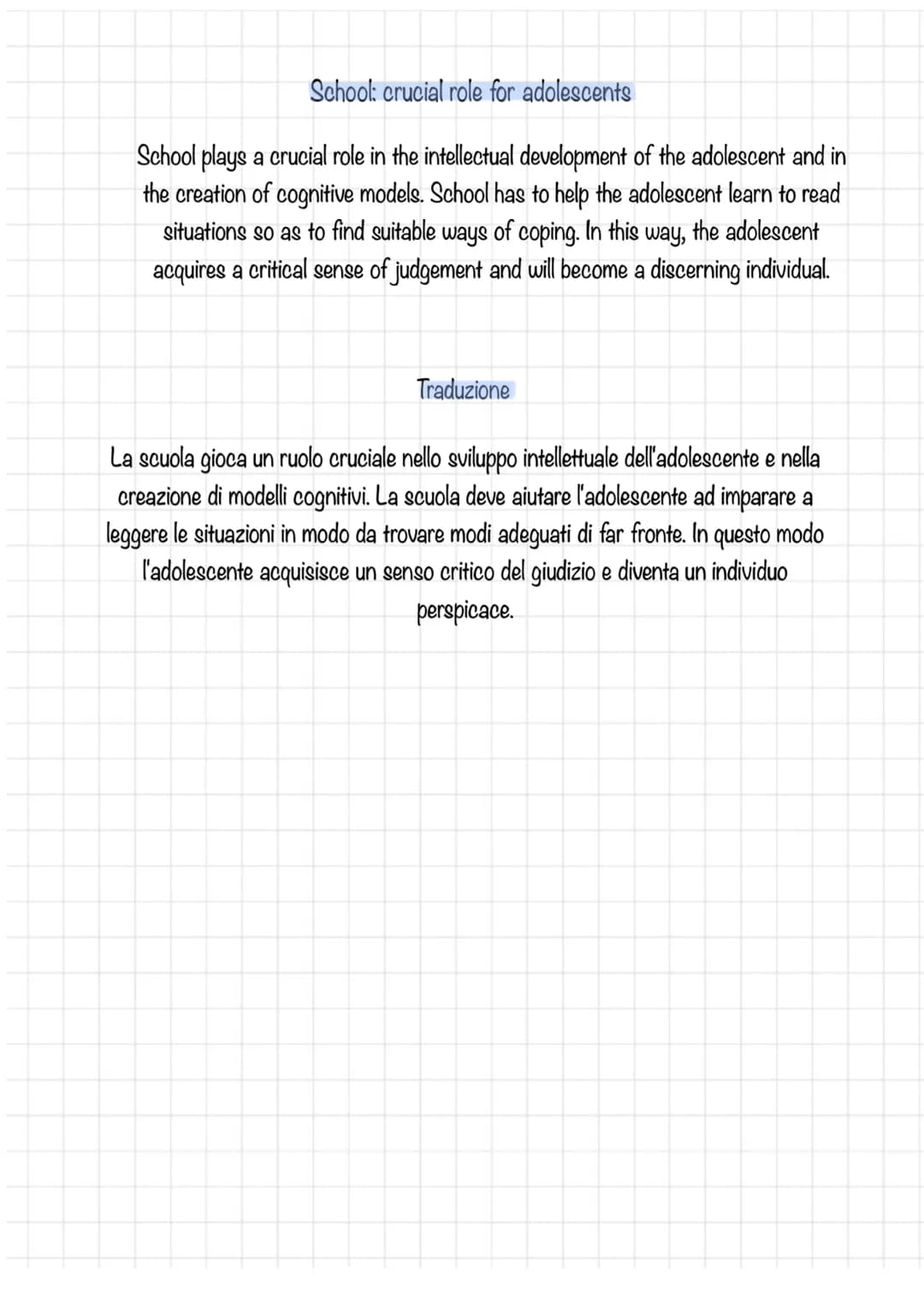 
<p>Gli adolescenti devono affrontare una serie di esperienze difficili dalle quali devono emergere positivamente. Queste esperienze sono cr