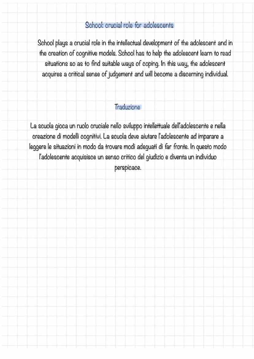 
<p>Gli adolescenti devono affrontare una serie di esperienze difficili dalle quali devono emergere positivamente. Queste esperienze sono cr