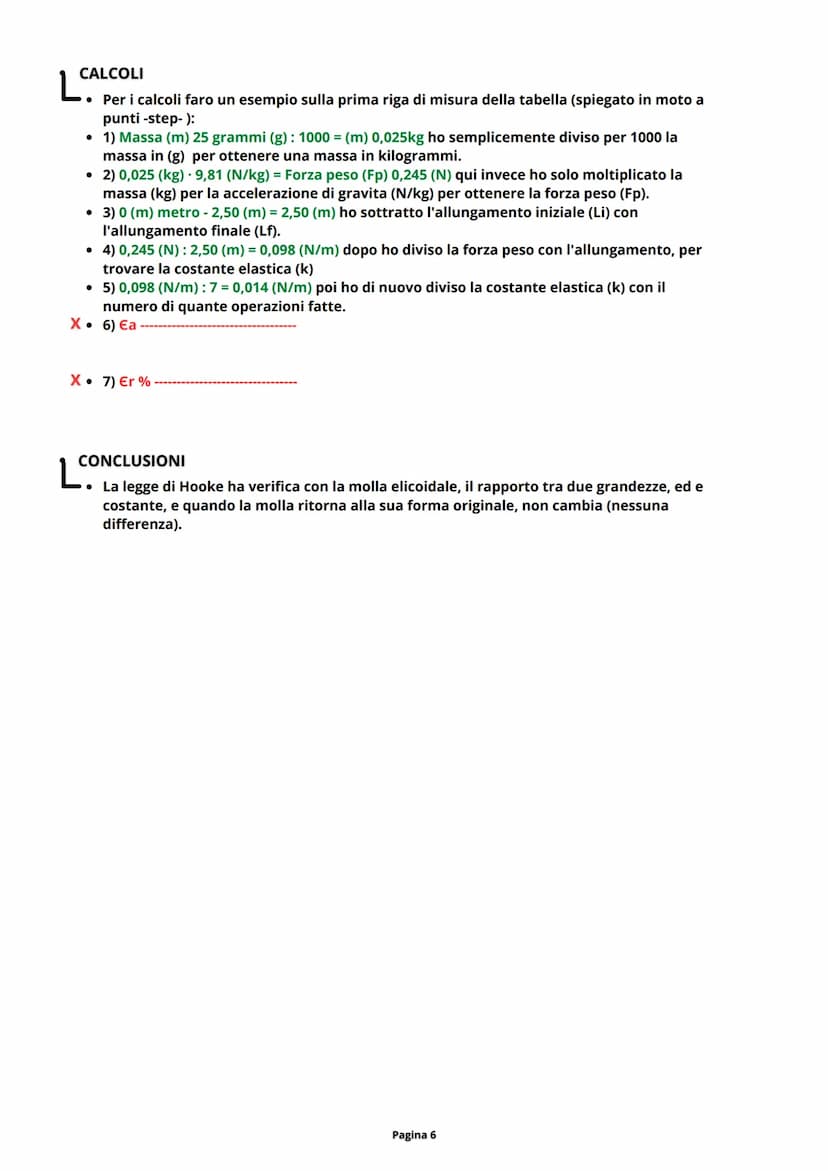 FISICA (LABORATORIO)
SCOPO
L
●
Verificare la legge di Hooke e Rappresentare in modo grafico la proporzionalità indiretta e la
reazione linea