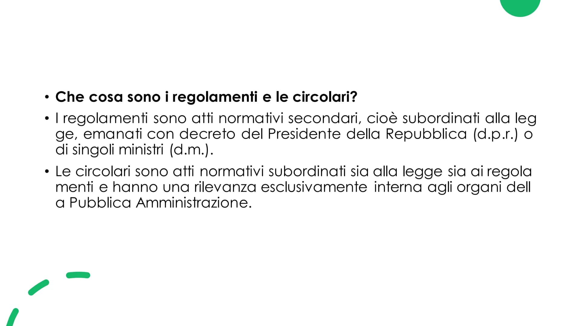 Il Governo
Musta
еее
☐ Il governo
●
Il governo è composto dal presidente del consiglio e dai Ministri
Ministri con portafoglio: ministri che