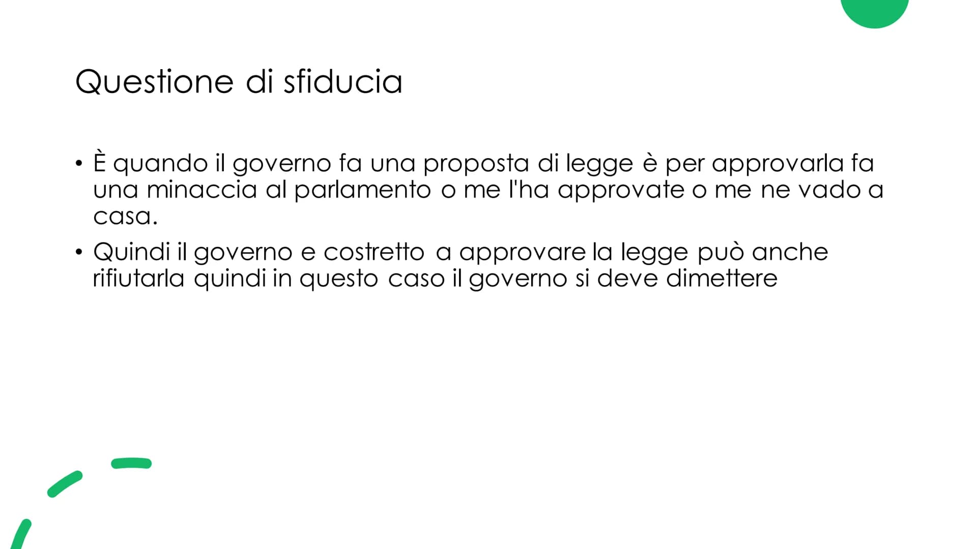 Il Governo
Musta
еее
☐ Il governo
●
Il governo è composto dal presidente del consiglio e dai Ministri
Ministri con portafoglio: ministri che