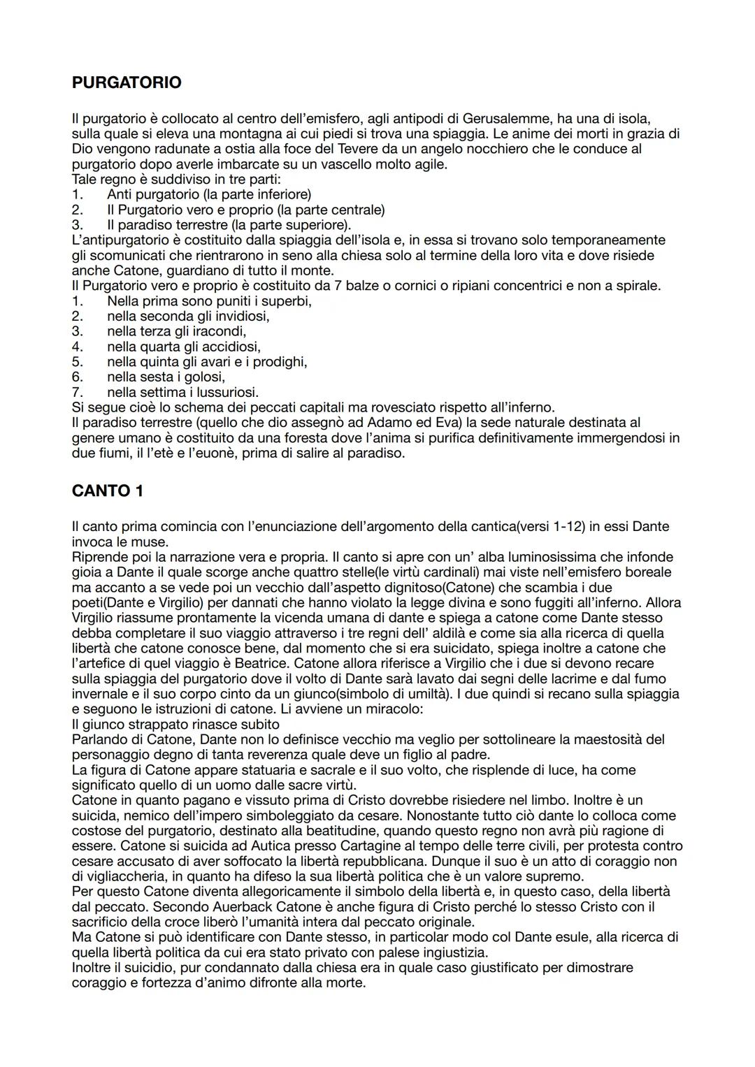 Primo Canto - Purgatorio 