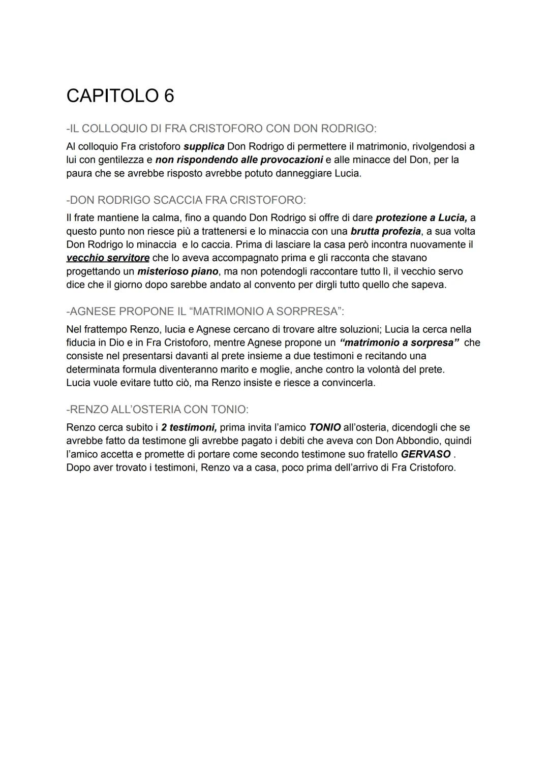 CAPITOLO 6
-IL COLLOQUIO DI FRA CRISTOFORO CON DON RODRIGO:
Al colloquio Fra cristoforo supplica Don Rodrigo di permettere il matrimonio, ri