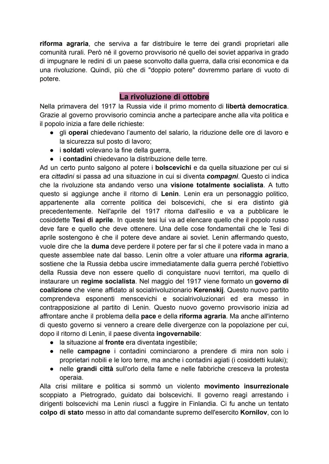 # LE RIVOLUZIONI RUSSE

Ci troviamo ancora in piena guerra mondiale quando all'interno della russia scoppia
una rivoluzione. Già nel 1905 il