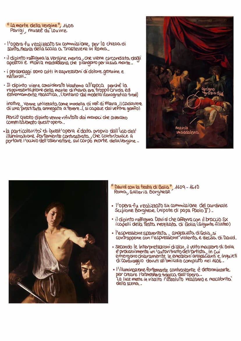 CARAVAGGIO (1571-1610)
vita
•michelangelo Merisi, conosciuto principalmente come Caravaggio, nacque a milano nel 1571 e movi
nel 1610 a Port