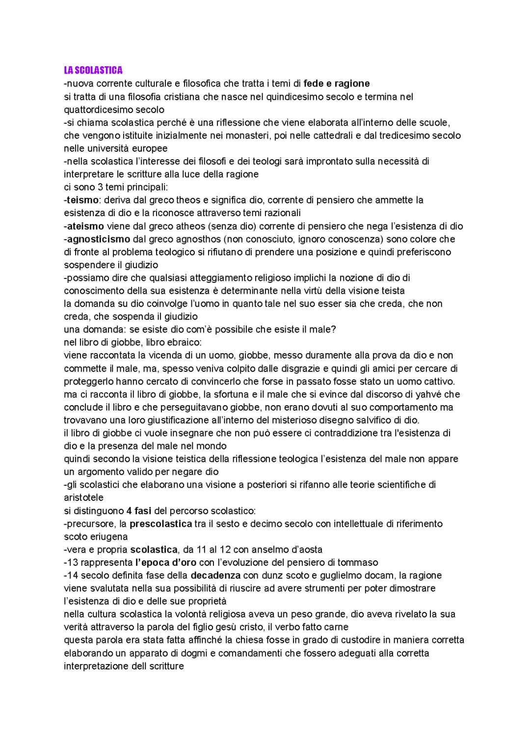 Filosofia Scolastica: Cosa Significa e Perché Dio Permette il Male?