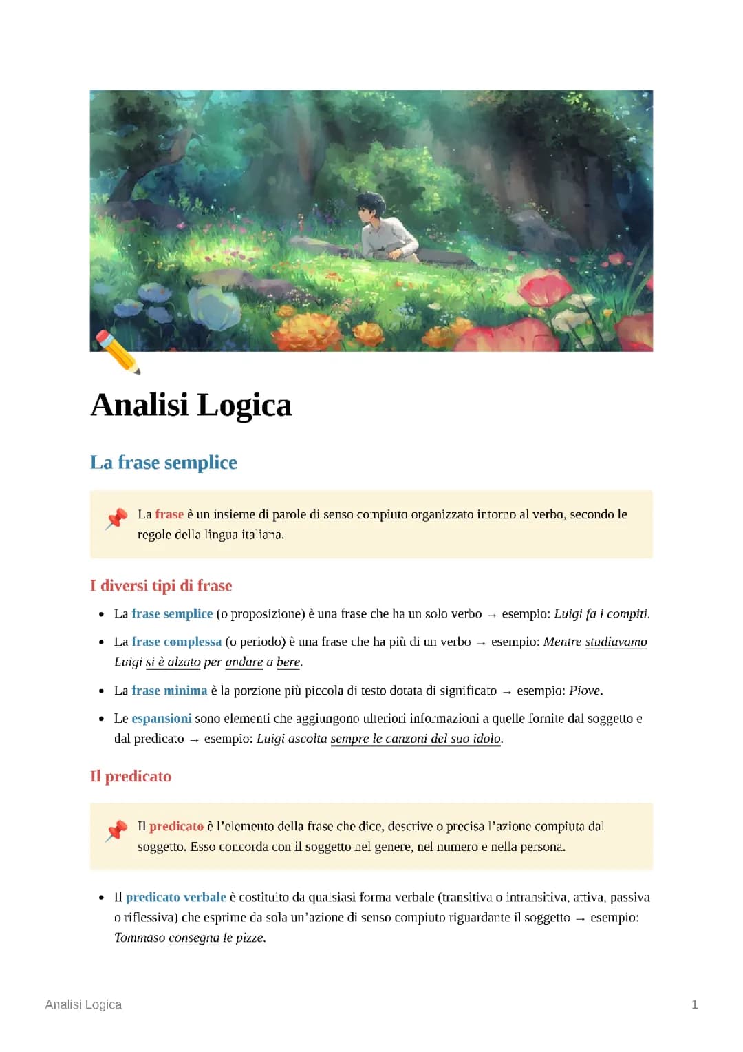 Analisi Logica