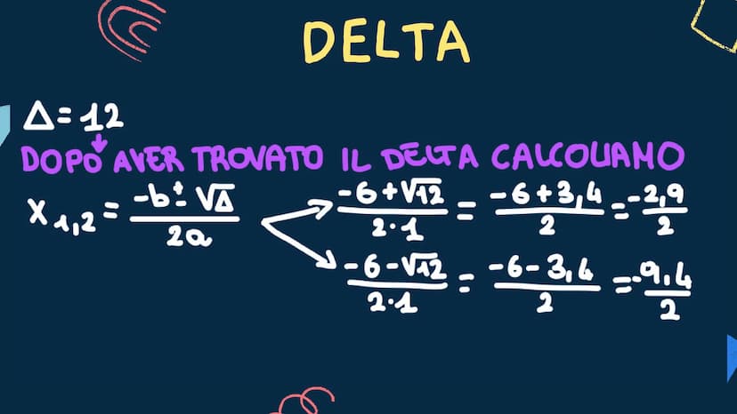 Equazioni di secondo
grado An
11
Equazioni di secondo
grado
PURE
SPURIE
COMPLETE
mm COMPLETE
Ⓒ
3 TERMINI » Qax²+bx+c=0
es.x² +6x+6
DOBBIAMO 