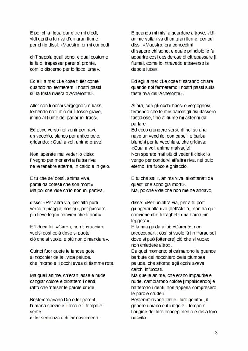 Canto III, Inferno
Dante Alighieri
Testo
"Per me si va ne la città dolente,
per me si va ne l'etterno dolore,
per me si va tra la perduta ge