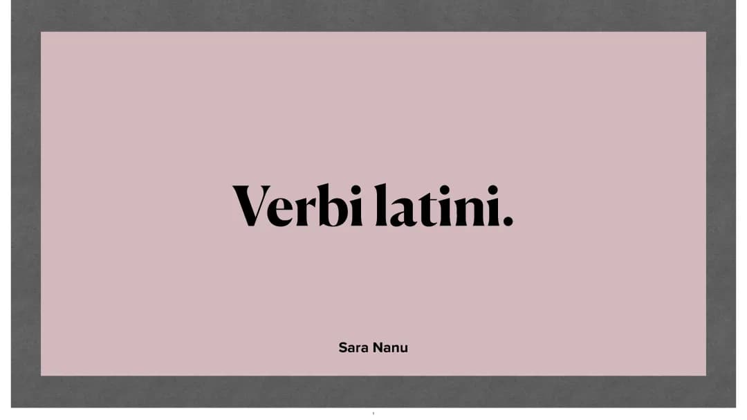 verbi latini
