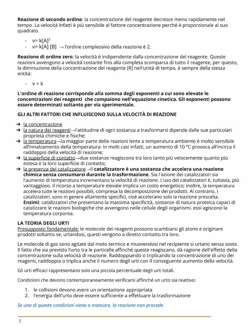 LA VELOCITÀ DI REAZIONE
CHIMICA
Lo studio di tutti gli aspetti relativi alla velocità delle trasformazioni chimiche e affrontato dalla
cinet