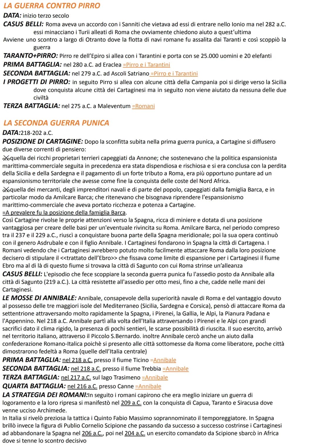 LA GUERRA CONTRO PIRRO
DATA: inizio terzo secolo
CASUS BELLI: Roma aveva un accordo con i Sanniti che vietava ad essi di entrare nello lonio