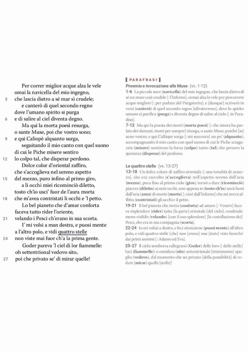 Dante - La Divina Commedia - Il Purgatorio
• Il Purgatorio è il secondo dei tre regni dell'Oltretomba cristiano
visitato da Dante nel corso 