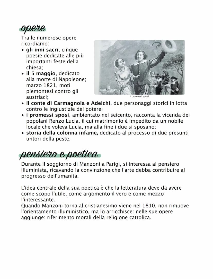Alessandro Manzoni
vita
Alessandro Manzoni è nato nel
1785 a Milano, da una famiglia
nobile, dopo la separazione dei
genitori viene educato 