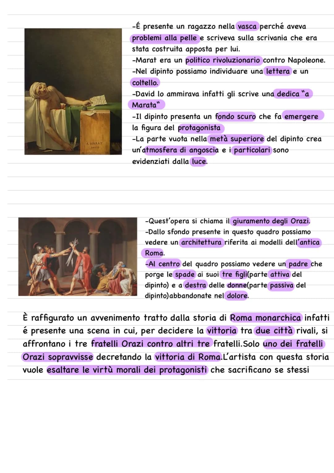 Neoclassicismo
Grazie alla scoperta di Pompei ed Ercolano ci fu
una ricerca della classicità greca e romana che
avevano come caratteristiche