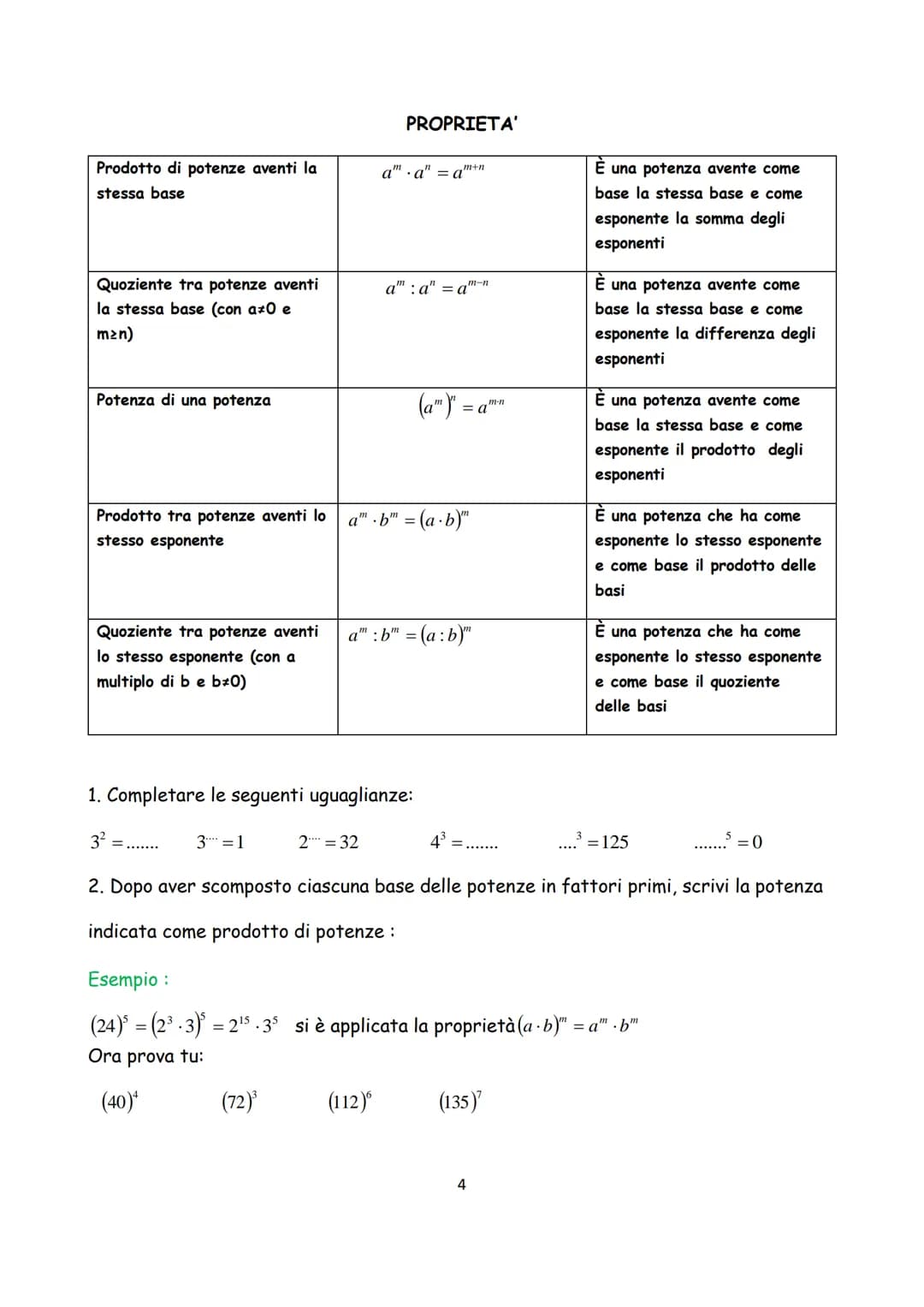 ESERCIZI DI RIPASSO DI
MATEMATICA
1 In queste pagine troverai una serie di esercizi di ripasso su
argomenti trattati nel corso dei tuoi stud