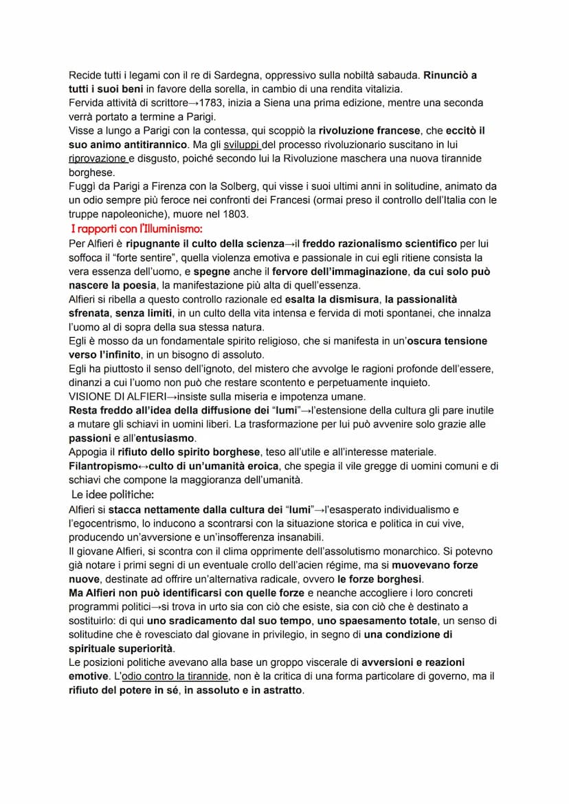 VITTORIO ALFERI
La vita:
Vittorio Alfieri nacque ad Asti da una famiglia della ricca nobiltà terriera, che gli garanti
un'indipendenza econo