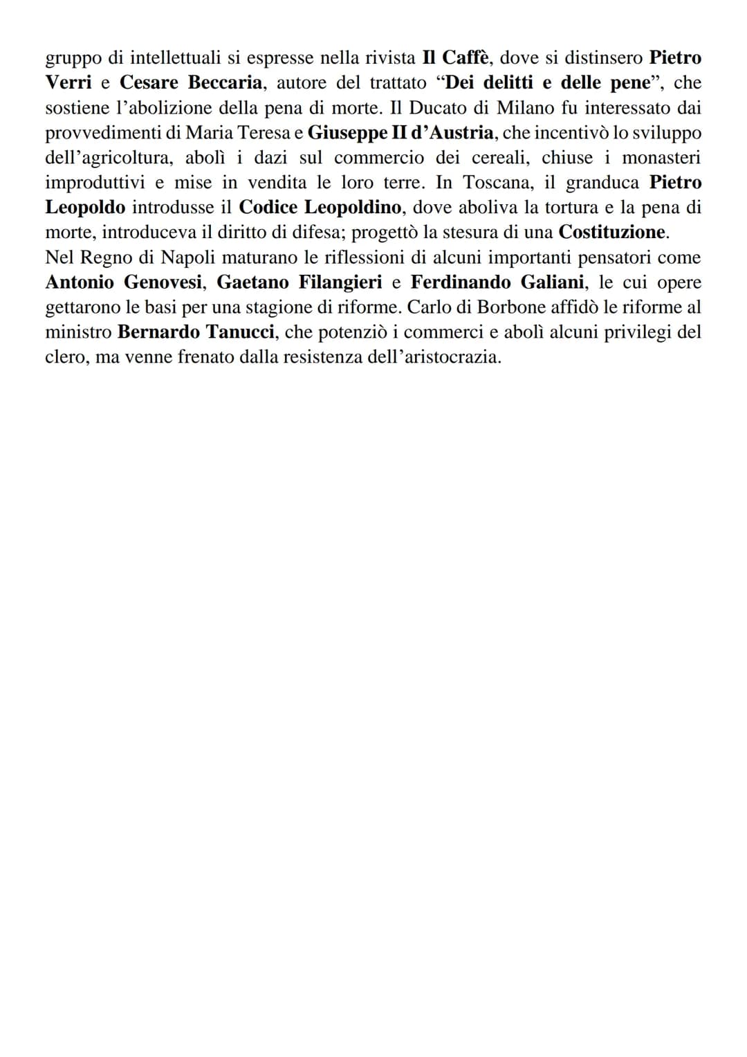 L'Illuminismo e l'eta delle riforme
Nell'Europa del Settecento la borghesia guidò una serie di trasformazioni che
alimentarono la nascita de