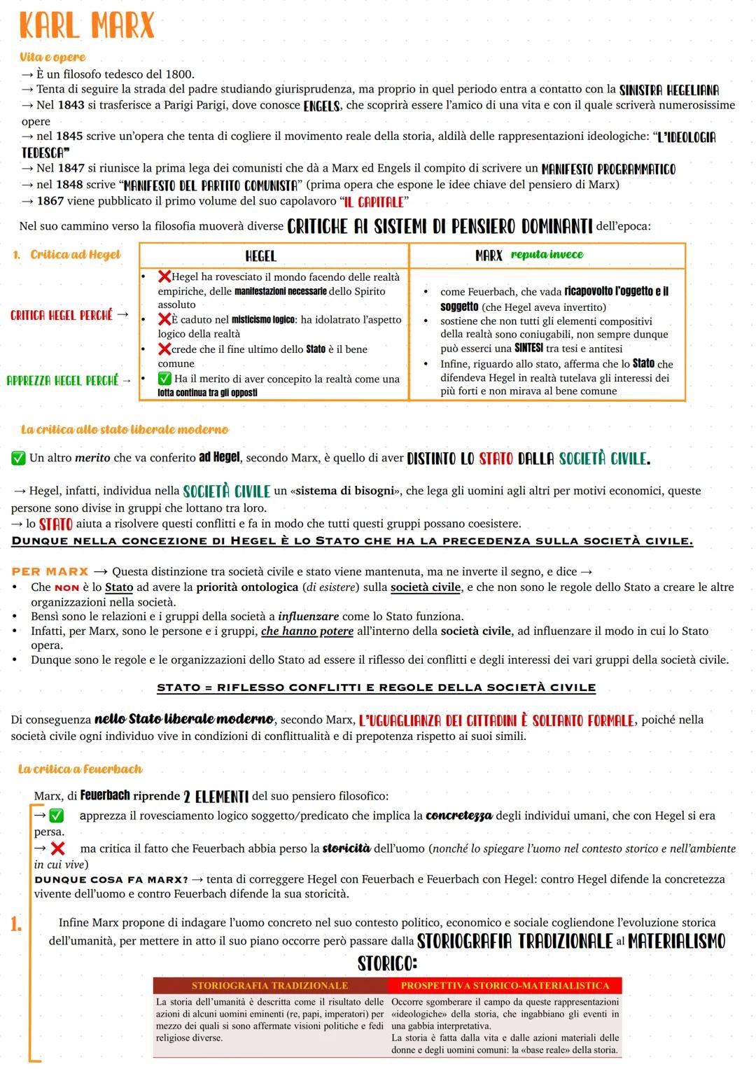 Altro punto che divide Marx da Feuerbach e la questione relativa alla religione:
→✔ da una parte apprezza Feuerbach poiché ha scoperto il CA