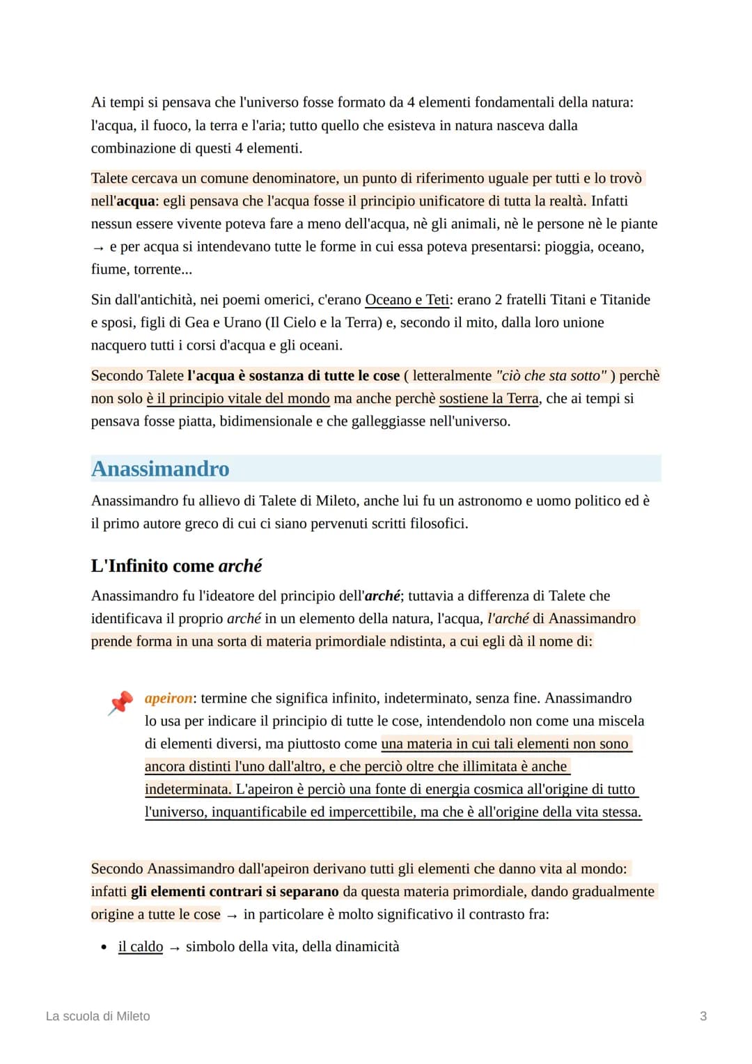 La scuola di Mileto
1. I primi filosofi
Prima dei grandi filosofi esistevano i cosiddetti prefilosofi, uomini saggi contemporanei che
ragion