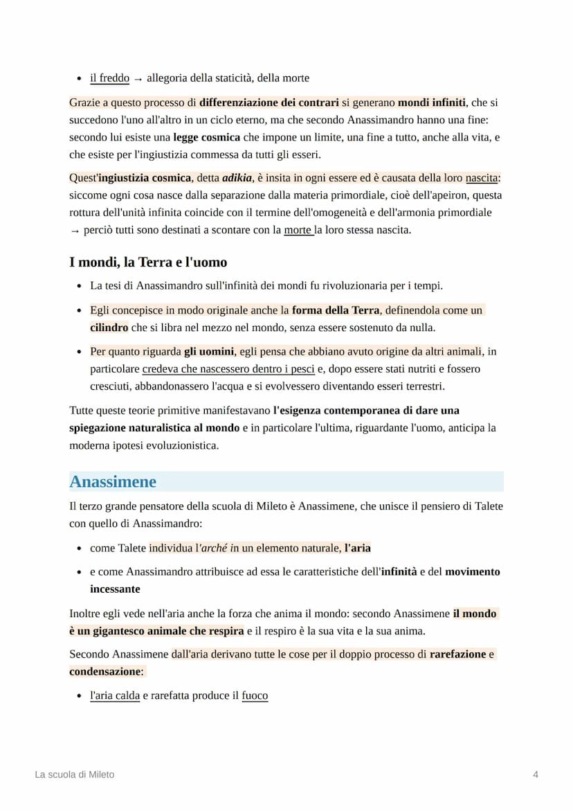 La scuola di Mileto
1. I primi filosofi
Prima dei grandi filosofi esistevano i cosiddetti prefilosofi, uomini saggi contemporanei che
ragion