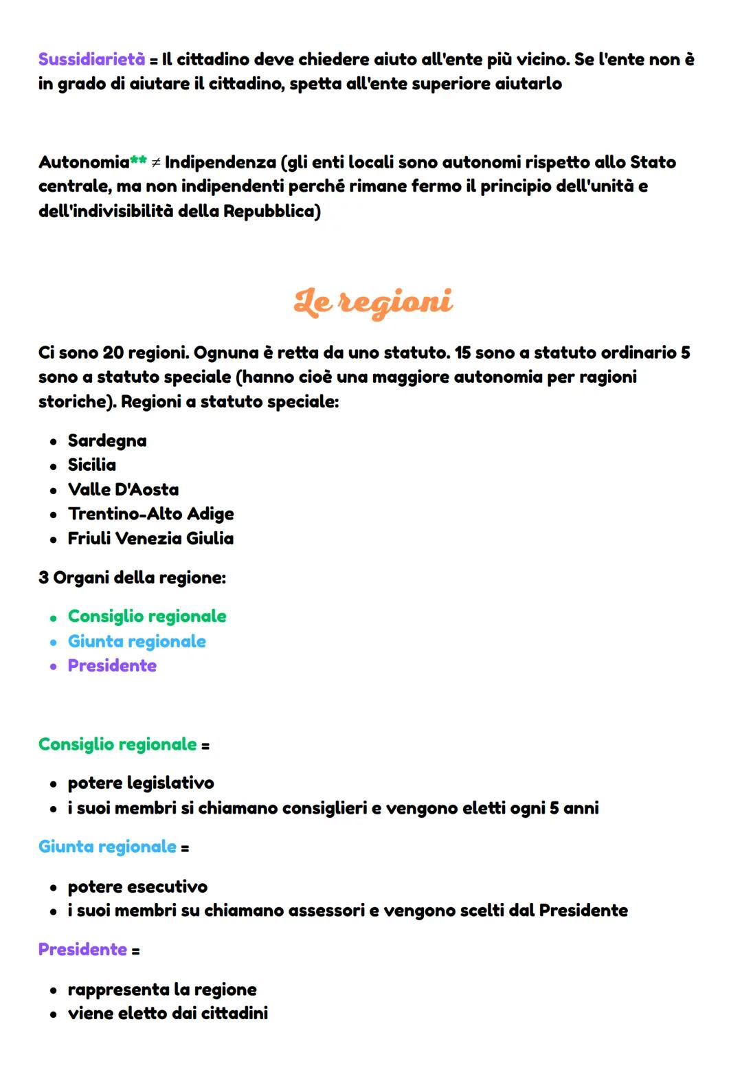 # Le autonomie locali

Tra il 1861 e il 1945 (regno d'Italia), quando viene promulgata la Costituzione
Italiana il potere è fortemente accen