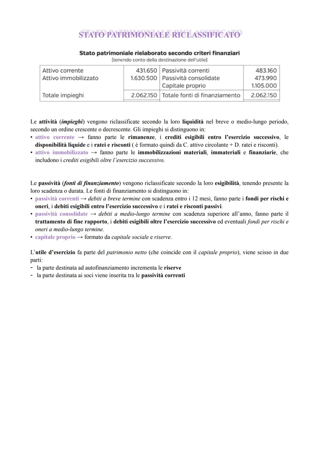 BILANCIO D'ESERCIZIO
È il documento con cui vengono rappresentati la situazione patrimoniale e finanziaria dell'impresa e il
risultato econo