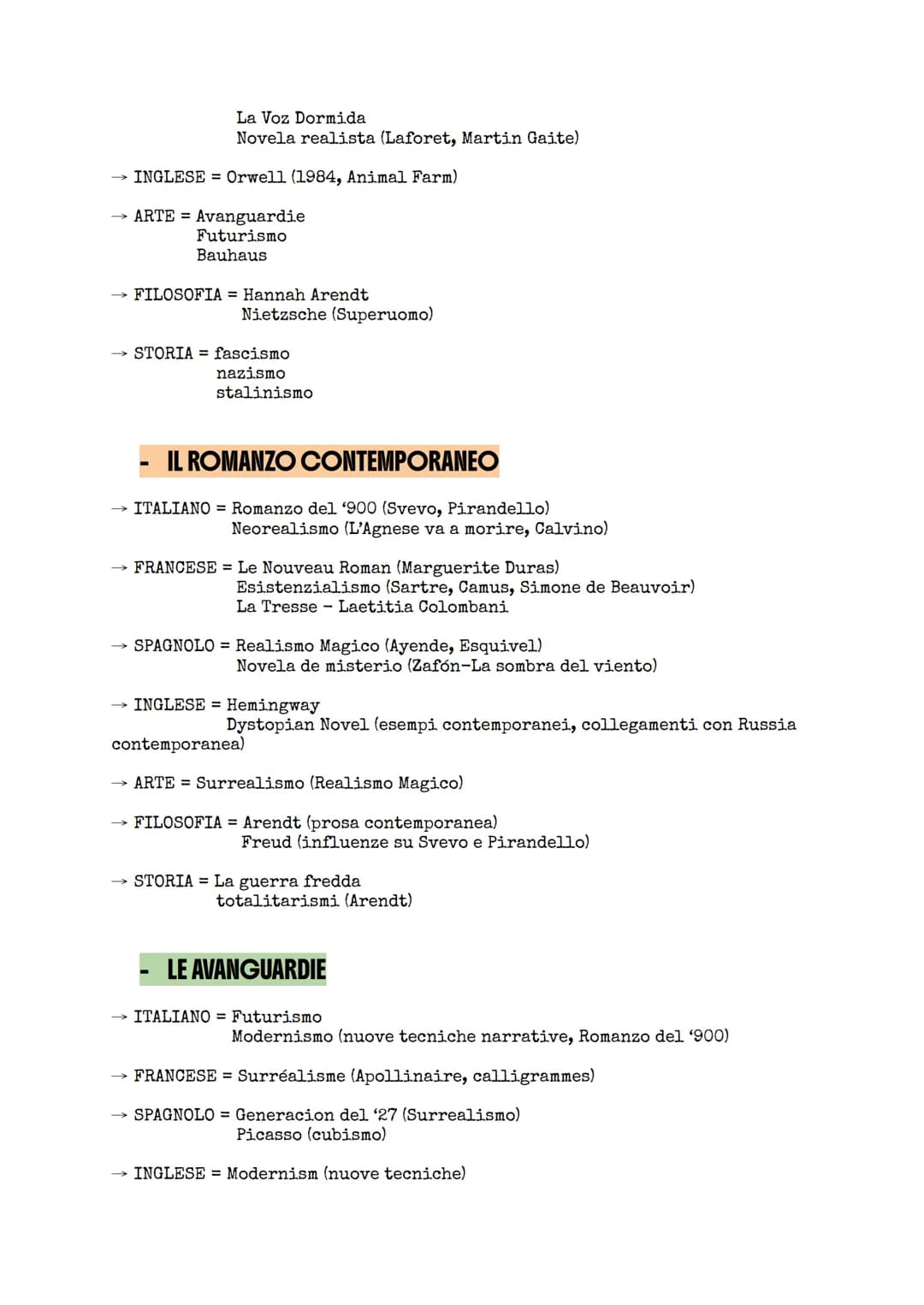 --- OCR Start ---
I NUCLEI TEMATICI
RAPPORTO UOMO-NATURA
ITALIANO = Leopardi (natura madre-matrigna)
D'Annunzio (panismo)
Pascoli (Myricae)
