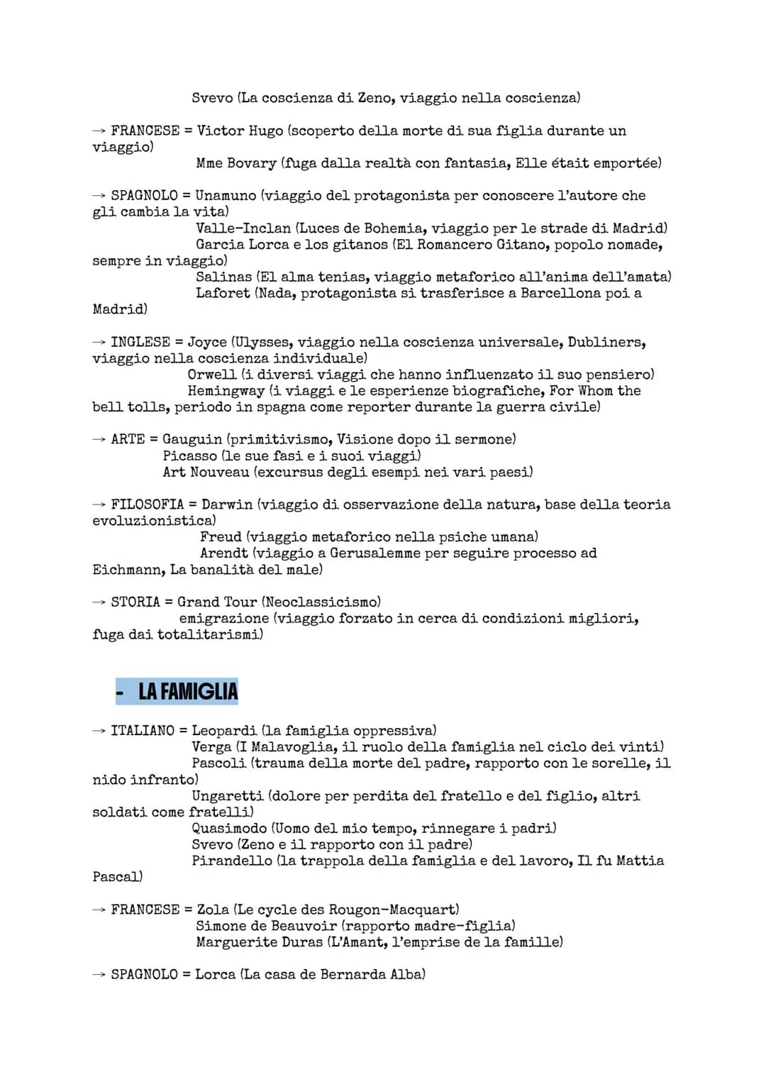 --- OCR Start ---
I NUCLEI TEMATICI
RAPPORTO UOMO-NATURA
ITALIANO = Leopardi (natura madre-matrigna)
D'Annunzio (panismo)
Pascoli (Myricae)
