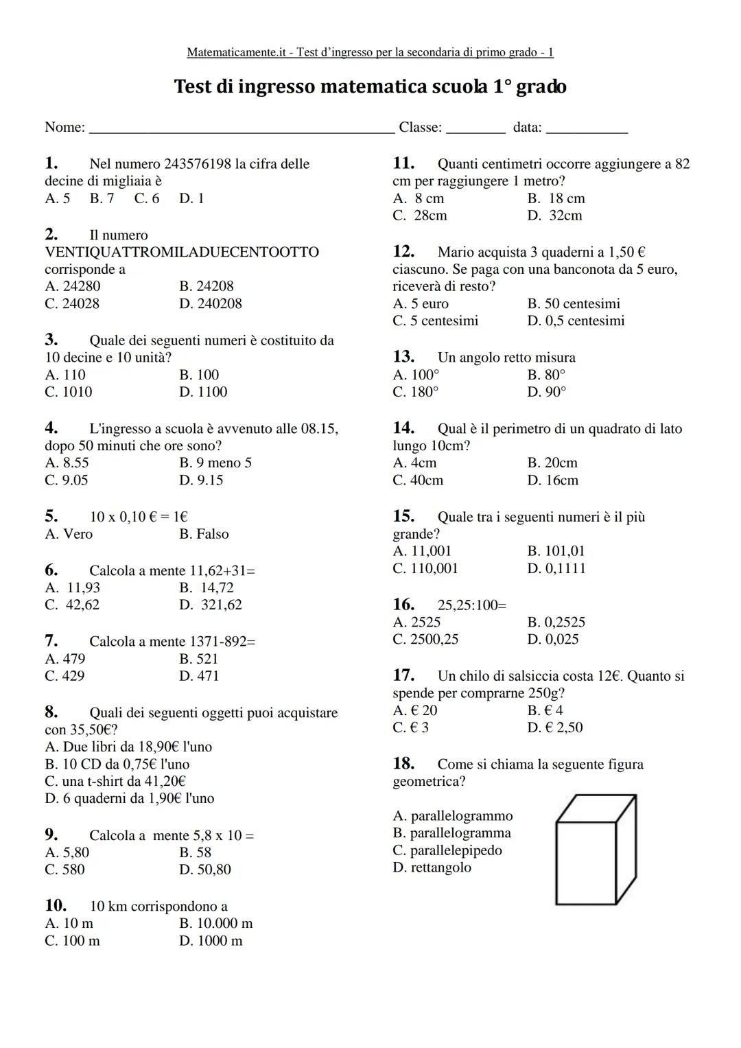 Matematica