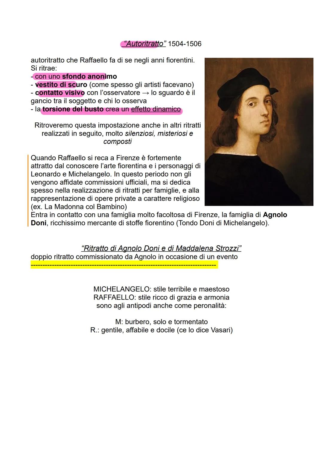 RAFFAELLO
) RAFFAELLO
Urbino 1483- Roma 1520
Con Raffaello concludiamo le tre più grandi personalità della storia dell'arte.
Era figlio di u