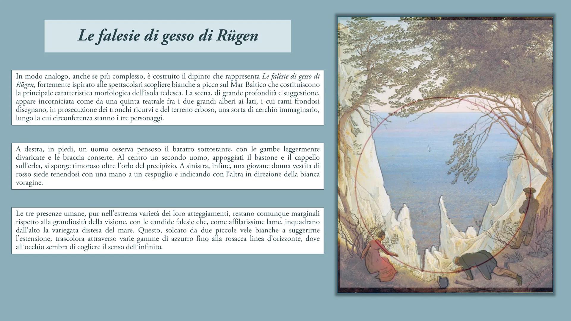 Caspar David Friedrich
«Ľunica vera fonte dell'arte è il nostro cuore»
Caspar David Friedrich nasce il 5 settembre 1774 a Greifswald, una
ci