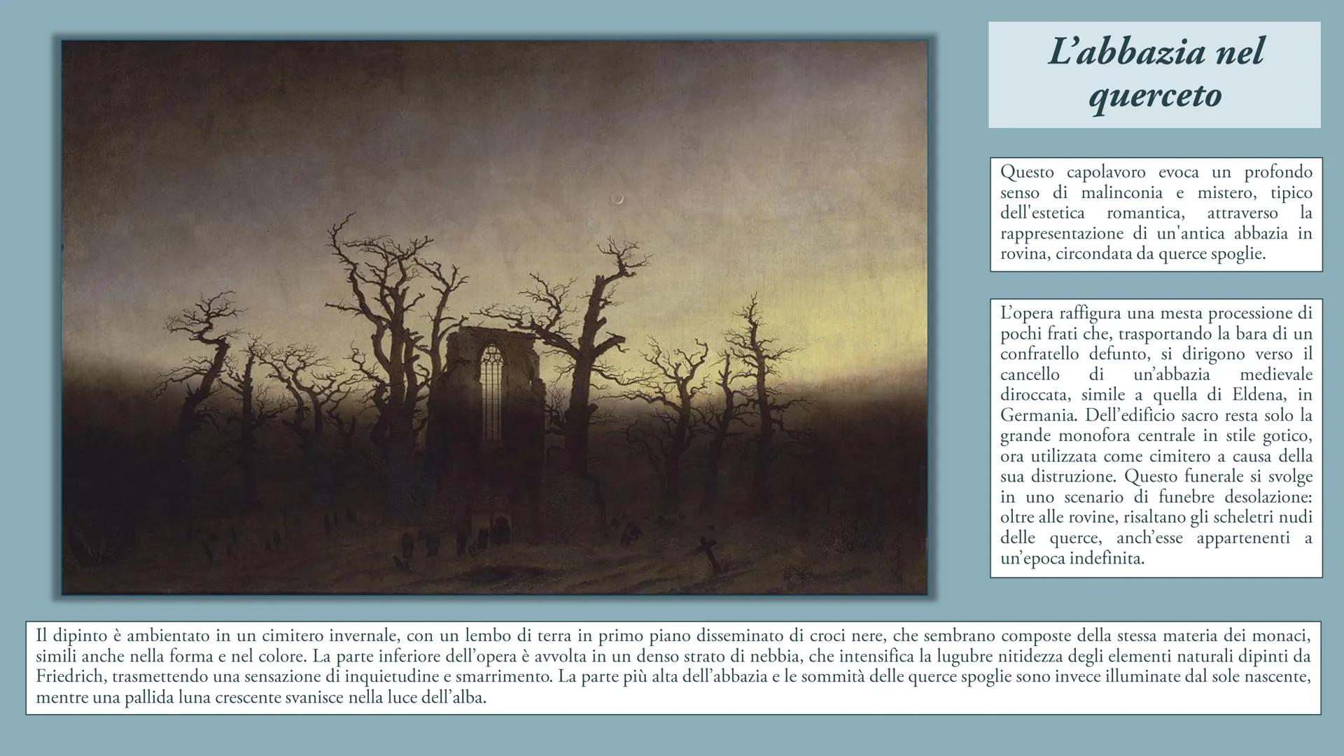 Caspar David Friedrich
«Ľunica vera fonte dell'arte è il nostro cuore»
Caspar David Friedrich nasce il 5 settembre 1774 a Greifswald, una
ci