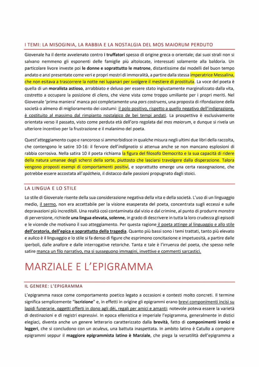 LA SATIRA E L'EPIGRAMMA: PERSIO, GIOVENALE E MARZIALE
LA SATIRA
La satira, genere letterario tipicamente romano, è attestata per la prima vo